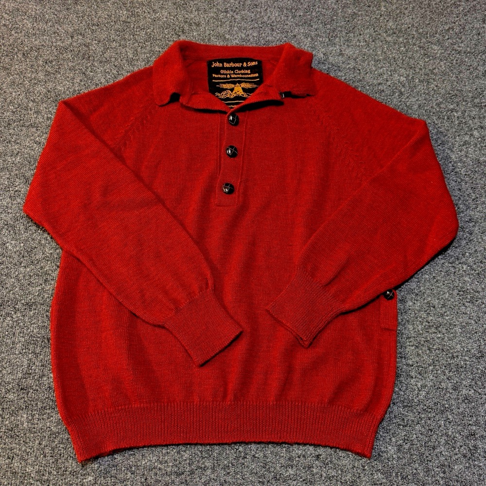 Barbour To Ki To Sweater Mens XL Red Wool Blend Limited Edition MKN0397RE51 Rare